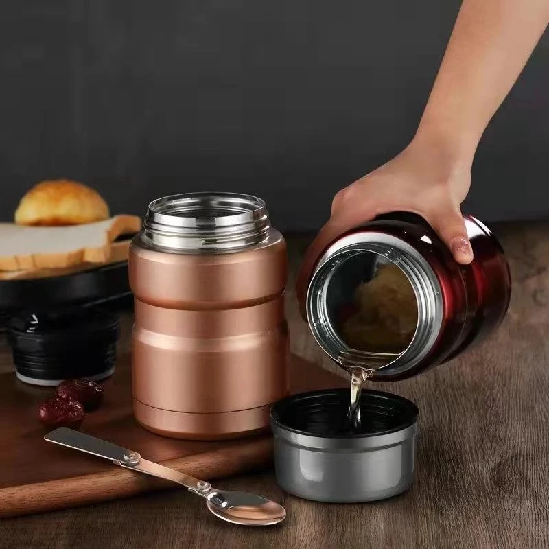 500/750ML Stainless Steel Insulation Lunch Box Soup with Spoon Containers Thermo Mug Thermo Cup Vacuum Flasks