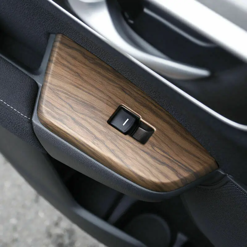 For Honda CRV CR-V 2017-2020 Peach Wood Grain Inner Window Switch Panel Cover 4P(Without Rear Seat Heating Buttons)