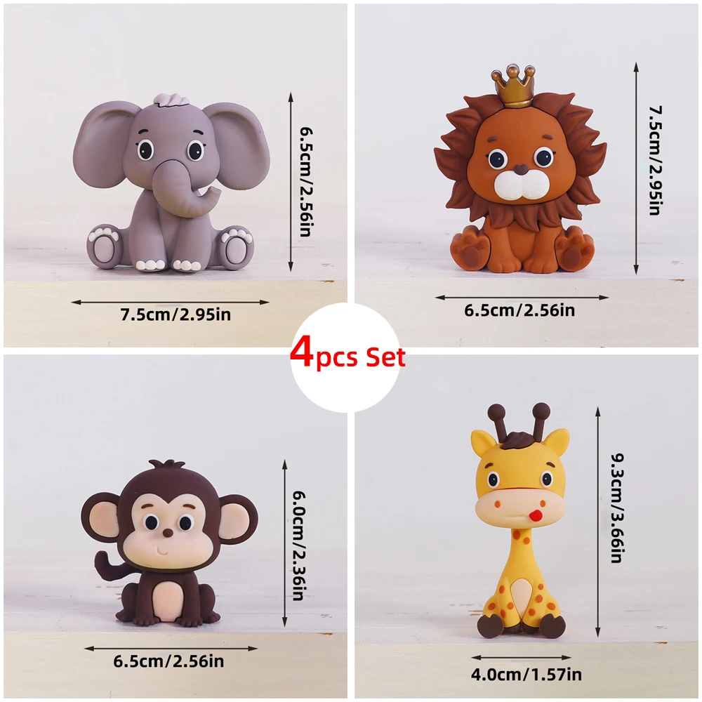 Wald Kleintiere Kuchendeckel Eichhörnchen, Nilpferd, Zebra, Giraffe, Gräser, Obstbäume für Jungen Kindergeburtstag Partydekorationen – Detail 28