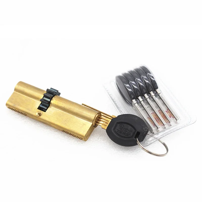 Cylinder 11 Teeth Gear Door Cylinder 63 68 73 80 93 95MM Lock Core Safety Brass Double Spring Super With AB keys