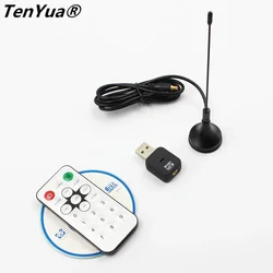 Mini USB DVB-T Digital Terrestrial TV Receiver Tuner Stick Dongle OSD MPEG-2 MPEG-4 with Antenna Remote Control For Laptop PC