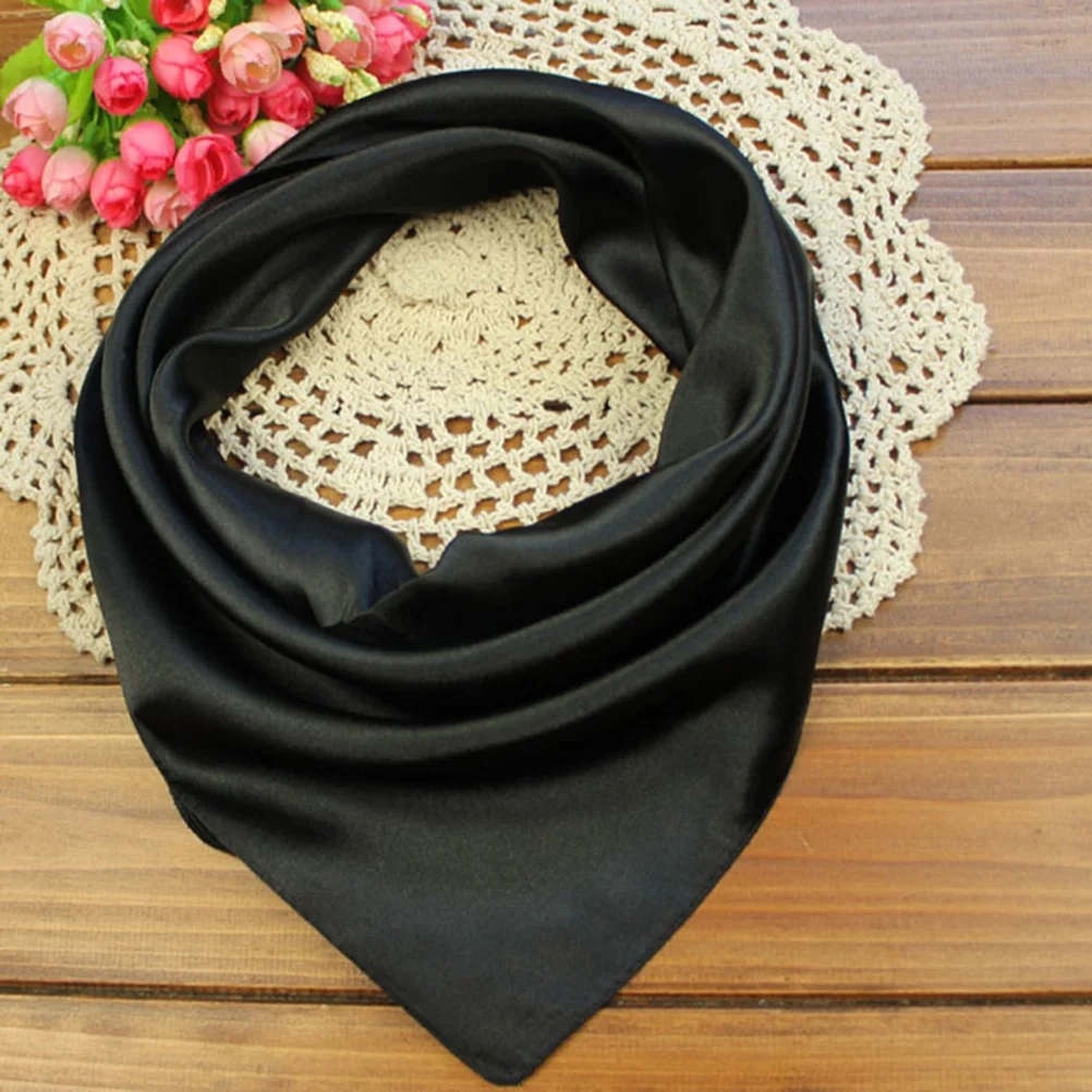 

Silk Scarf Women Solid Color Fashion Accessory Professional Use Great Gift Travel Comfortable Premium Material Long Lasting