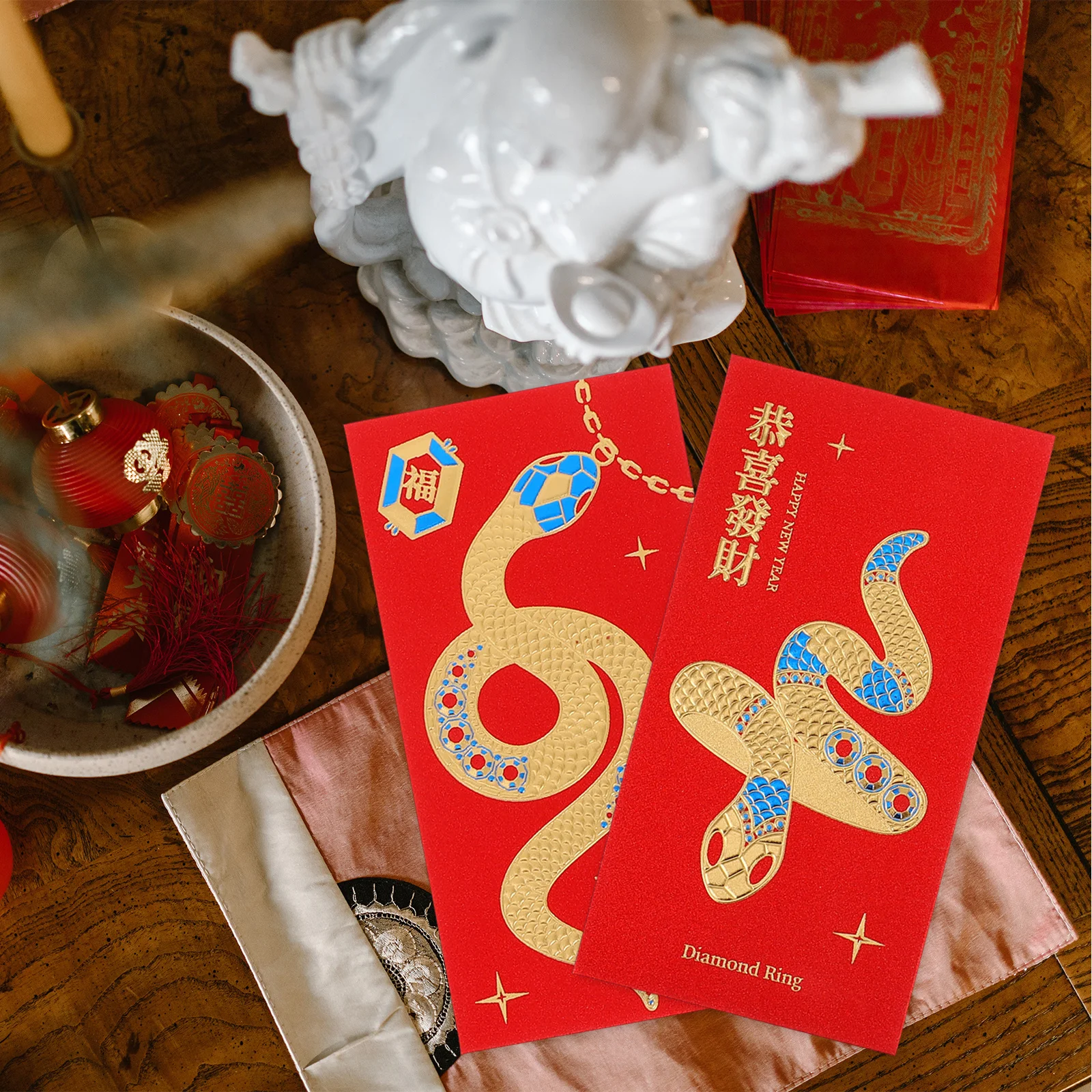 

30pcs New Year Red Envelope Chinese Money Envelopes Year Of The Snake Theme Lucky Money Packets Spring Festival Hong Bao