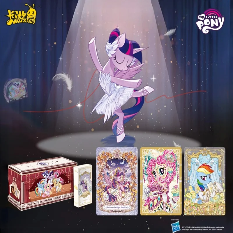 Oryginalna karta KAYOU My Little Pony Friendship Forever Star Pack, przepiękna, złocona karta kolekcjonerska z księżniczką, prezent świąteczny dla dzieci.