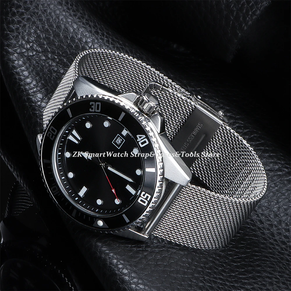 0.6 Mesh Milanese Strap 18mm 20mm 22mm 12mm 14mm 16mm 18mm 19mm 21mm 24mm Universal Stainless Steel Watch Bracelet for Men Women