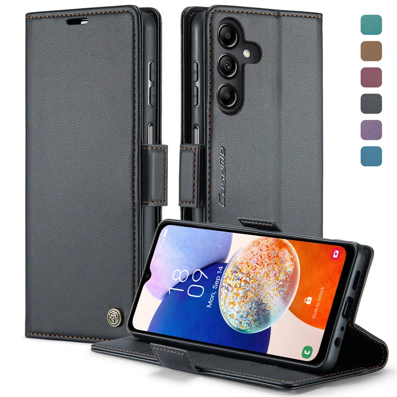 

CaseMe New Flip Leather Phone Case For Samsung Galaxy A14 A15 A05S A34 A54 5G A55 A35 Wallet Card Slot Protection Shell Cover