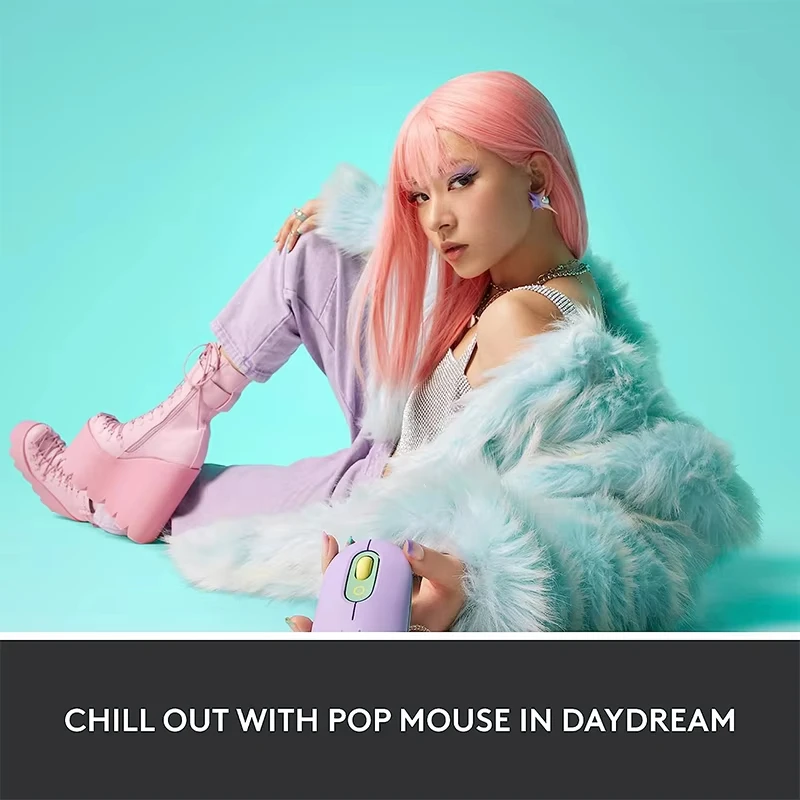 Mouse POP Logitech Mouse Nirkabel Teknologi SilentTouch Gulir Presisi/Kecepatan Desain Ringkas Bluetooth USB Gaming Multi-Perangkat