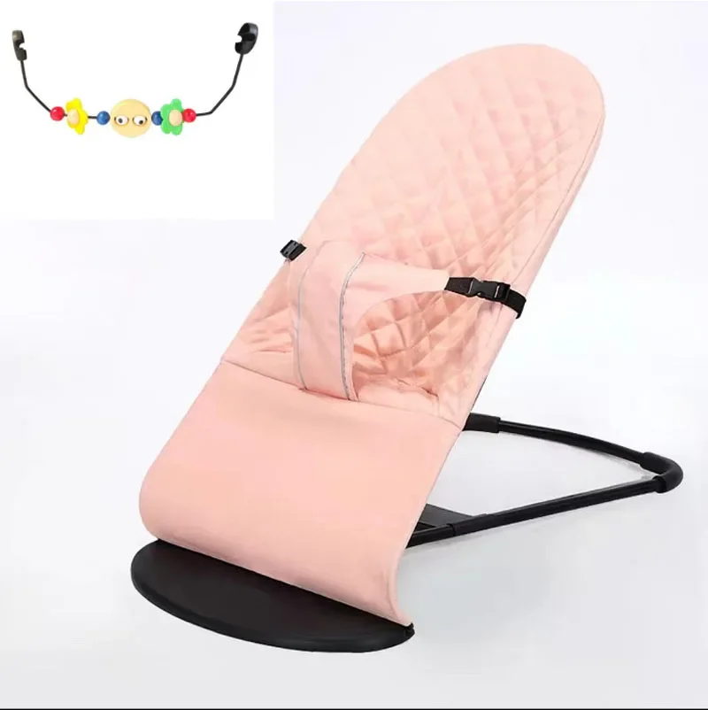 Baby Rocking Chair Home Portable with Toys Baby Swing Chair Four Seasons Universal Foldable Newborn Baby Soothing Lounger