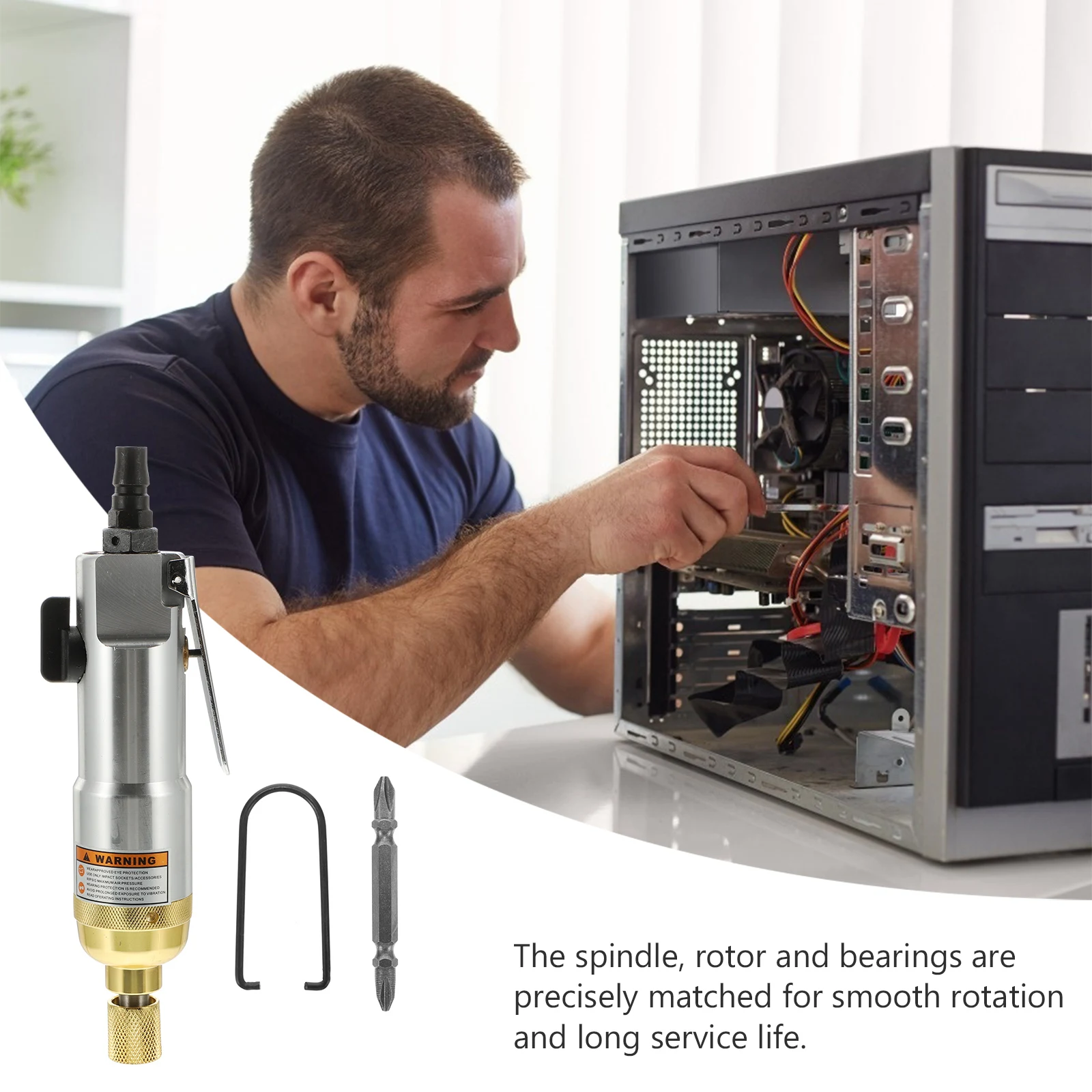 

Регулируемая отвертка Прецизионный промышленный пневматический инструмент Реверсивный вращение Высокий крутящий момент Низкий уровень шума для гайки