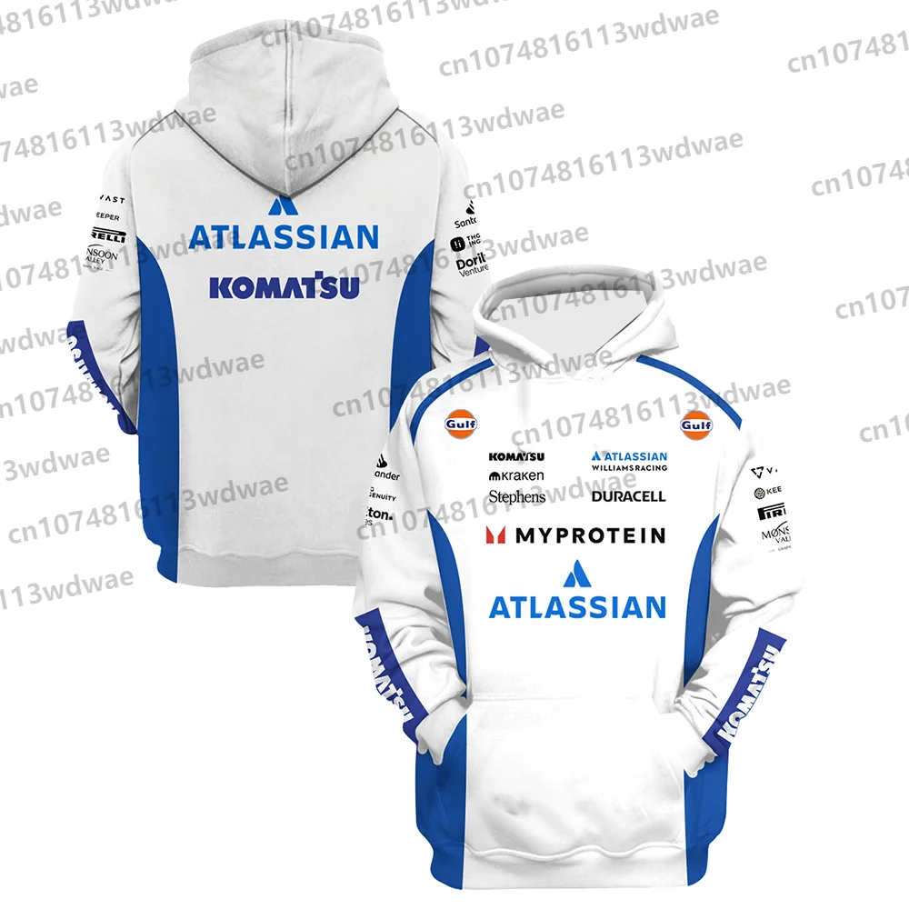 

Formula 1 Team Racing 3D Print Sweatshirt Williams F1 Team Jersey 2025 Alexander Albon Williams Racing F1 Team Race Suits Hoodie