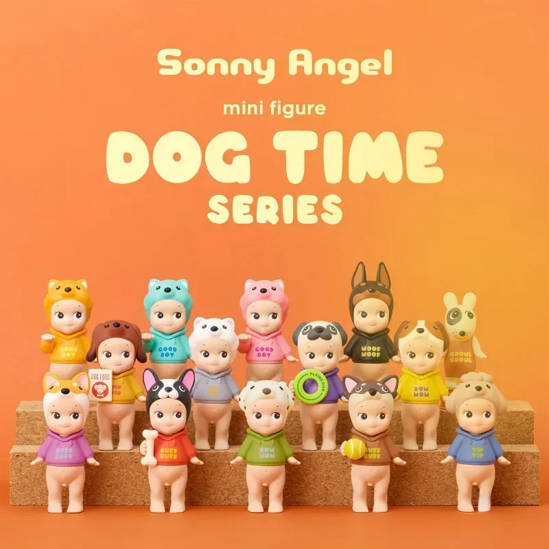 Hot Original Sonny Angel Dog Time Series Blind Box Model Decoration Mystery Boxes Children Collection Desktop Toys Birthday Gift