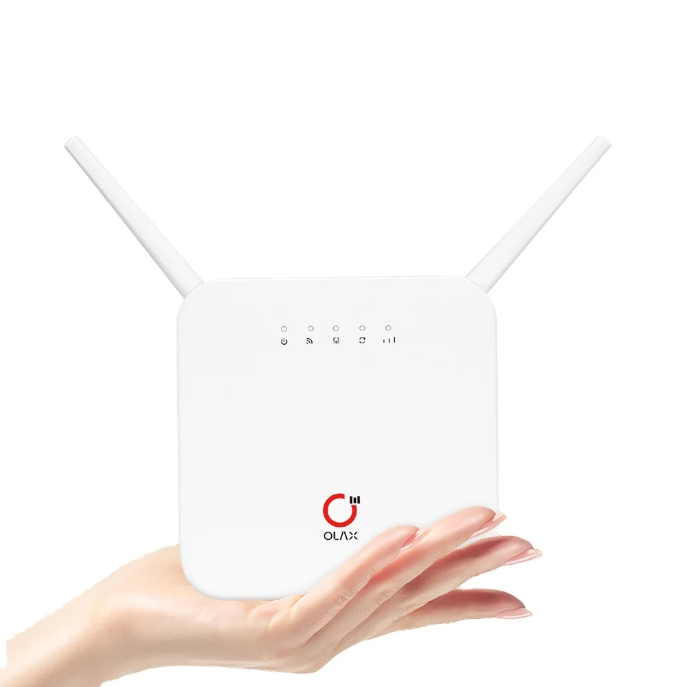 OLAX AX6 Pro Europe White Portable 4G Wifi Router 4000mah Battery LAN Port Modem Easy-to-Take Indoor CPE 2.4G SIM Card Slot