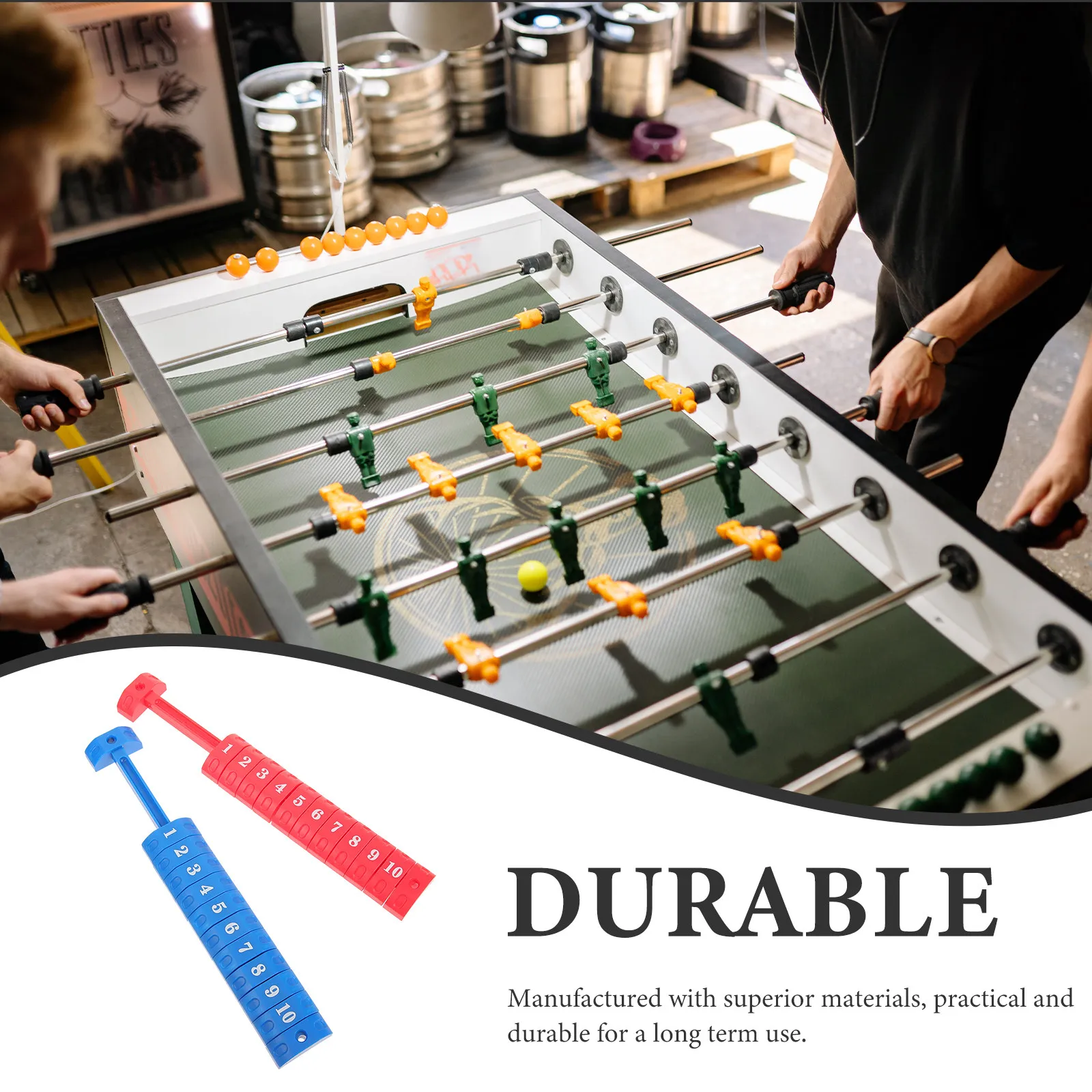 

2Pcs Football Score Counter Mini Scoreboard Scorers for Table Soccer Game Supplies Portable Billiard Score Board Multifunctional