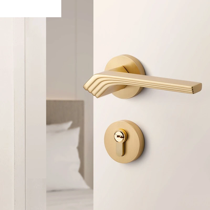 Parts for split door locks Magnetic mute modern simple room door locks Household wooden door locks