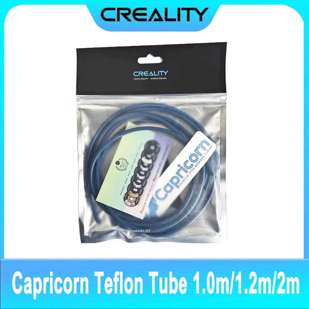 أجزاء طابعة ثلاثية الأبعاد من CREALITY لأنابيب Capricorn Bowden PTFE باللون الأزرق 1M/1.2M/2M لخيوط 1.75 مم من راتنج PTFE الممتاز لـ Ender 3 V2