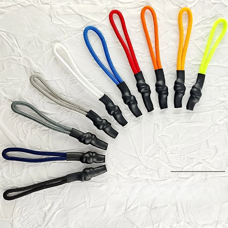 Verstärkter Schrumpfschlauch-Zipperzieher für Kleidungsstücke und Taschen, Bunte Kordelzüge – Detail 1