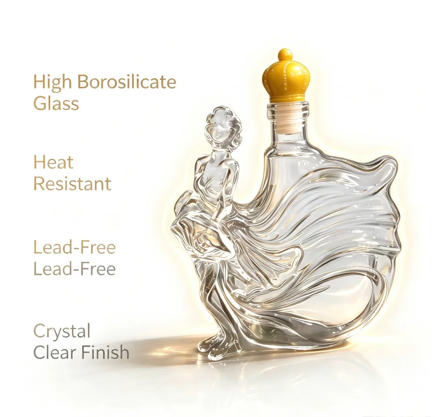 Sculpted Female Figure Glass D - Glass Decanter Whiskey recension och pris