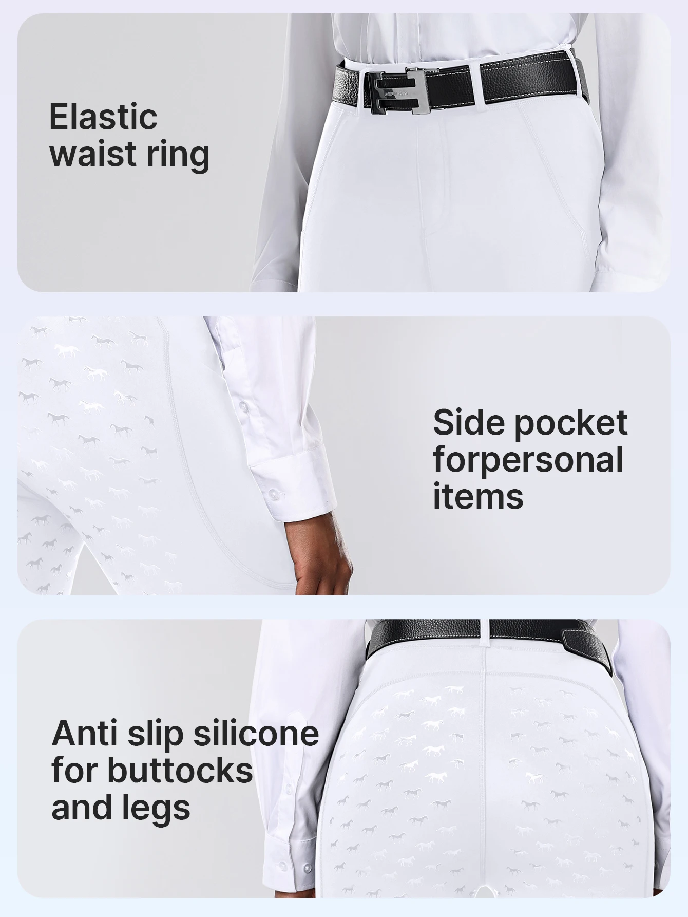 Women's equestrian pants, equestrian sports pants, professional equestrian clothing, all silicone design, high elasticity fabric