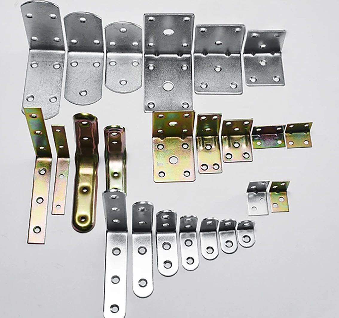 

20Pcs L-shaped Iron Corner Code Hardware Corner Brackets 90 degrees Fixed Bracket Connector Furniture Accessories