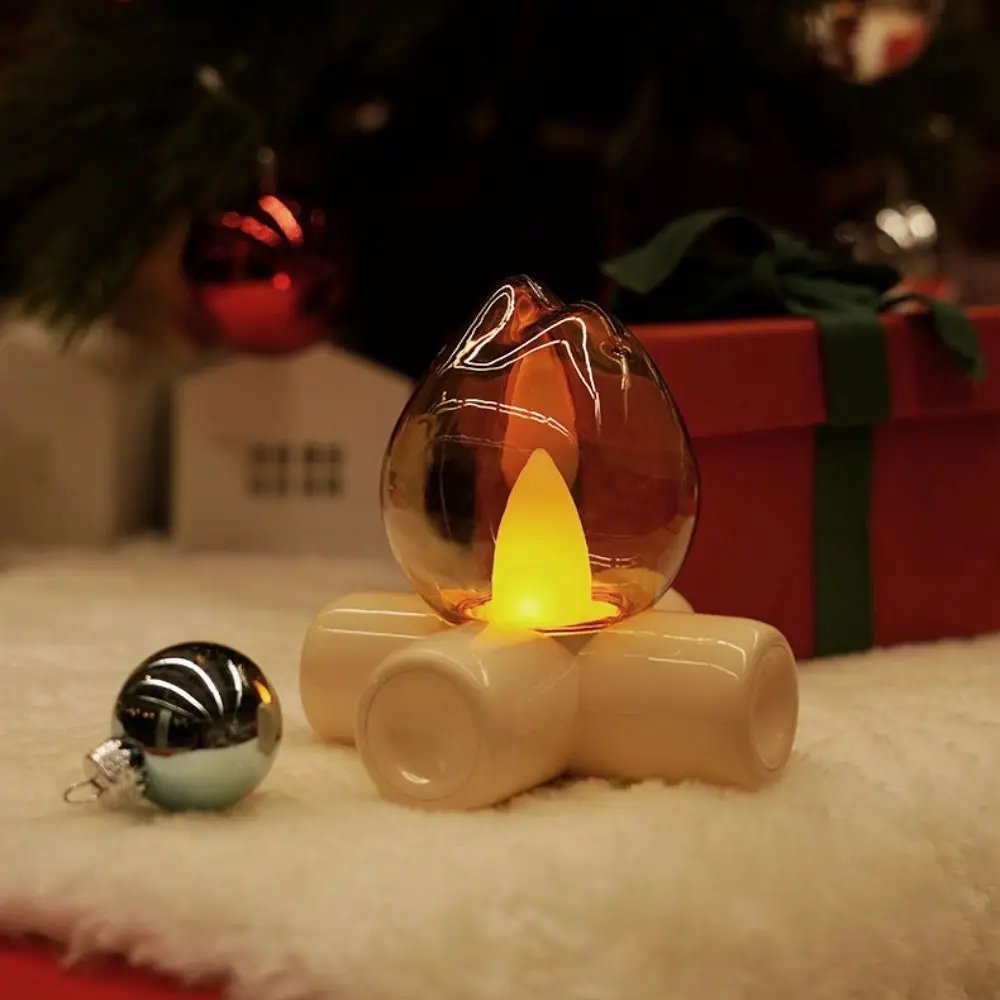

Decoration Atmosphere Flame Night Lamp Rechargeable Portable Table Lamp Retro Eye Protection Sleep Light Gift