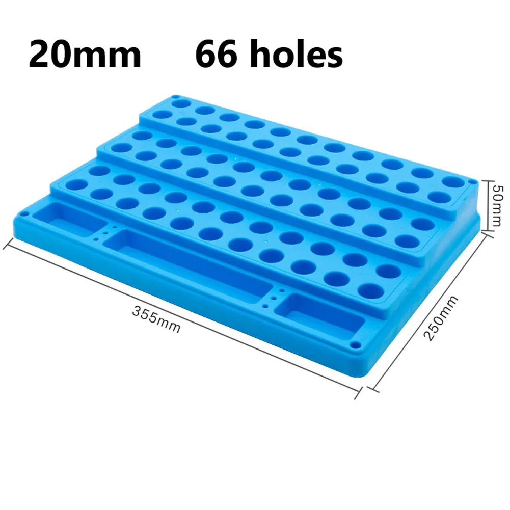 1pc 24-72 Holes Milling Cutter Storage Box Bearing Drill Bit Organizer Case Plastic Tool Holder CNC Machining Center Tools