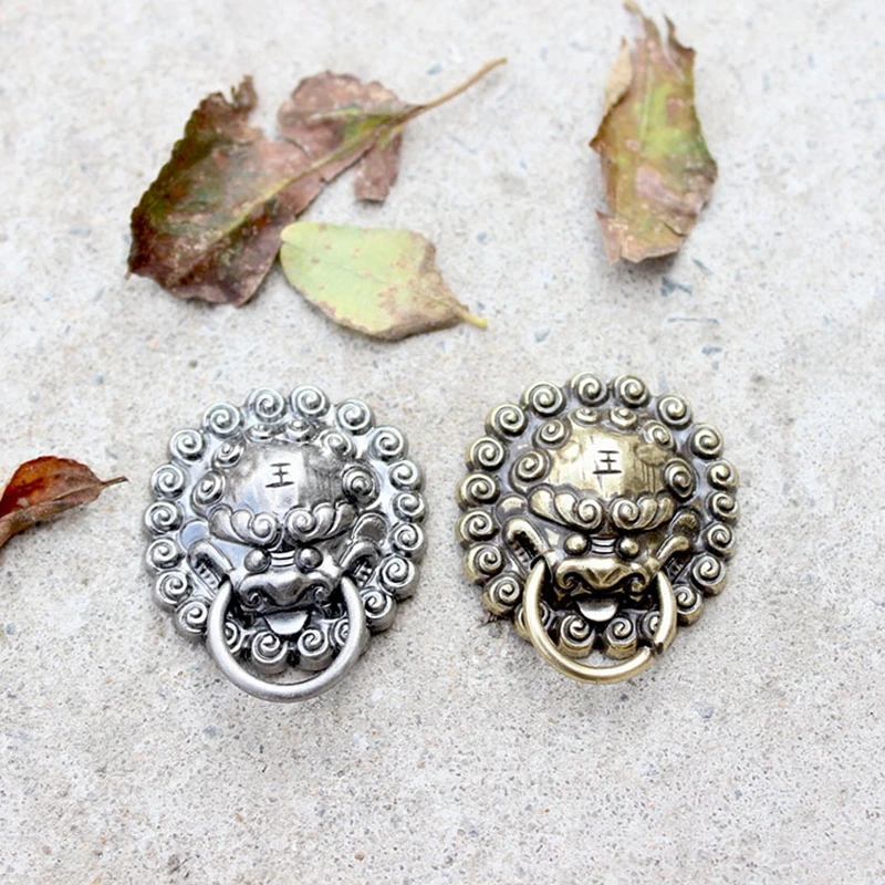 5Pcs Lion Ring Conchos DIY Leather Clothing Hat Handbag Belt Decorative Button Retro Screwback Button Leather Decoration view 6
