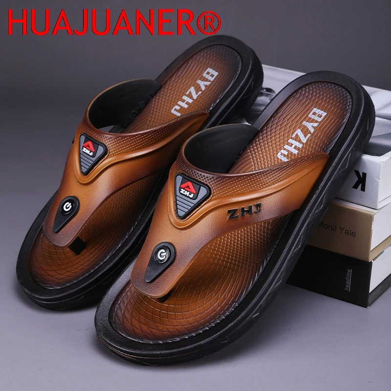 House Beach Walk Around Home Flip Flops Platform Outdoor Indoor Sandals Man Slippers for Men Comfort Shoes Clappers 2026 Fashion