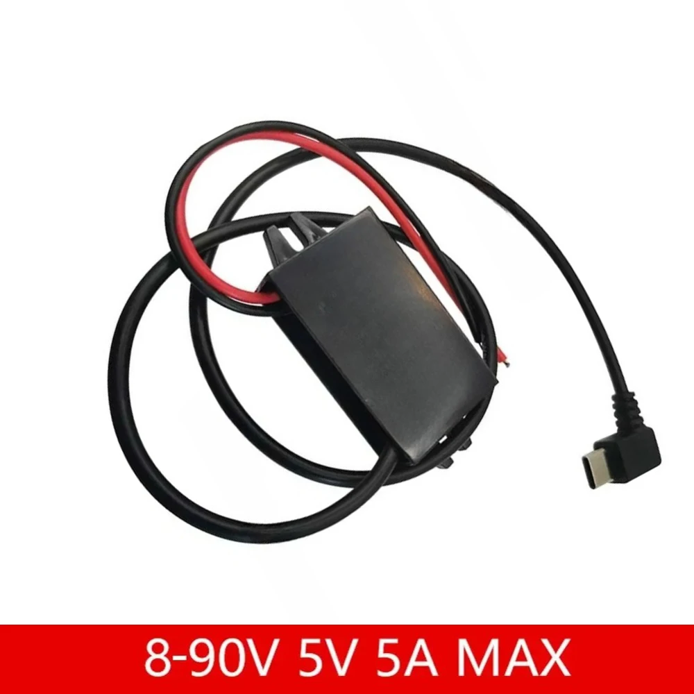 

8-90V 12V 24V 48V 60V 72V 90V to 5V 5A 25W DC DC Step Down ConverterType-C USB Micro Buck Power Supply Mobile Phone Charging