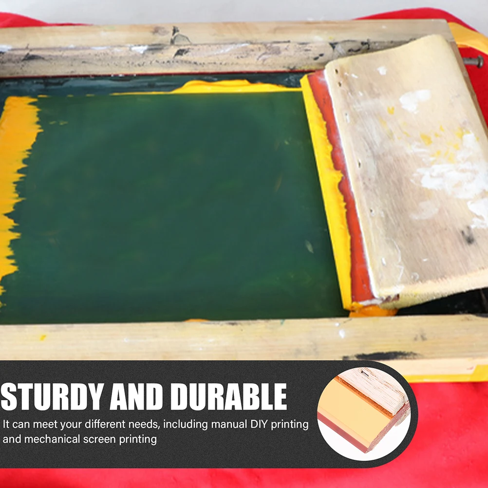 

2Pcs Wooden Screen Printing Squeegee Reliable Ink Scraper for Mechanical Printing Simple Ink Scraper Scratch Board
