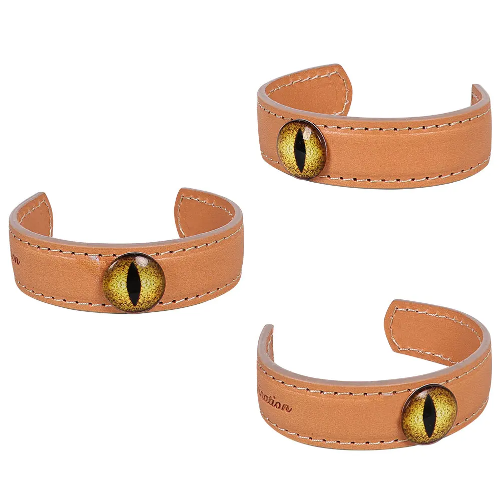 Bracciale in pelle di vacchetta con un occhio Nero Marrone Cachi Accessori per costumi cosplay di Halloween Festa di carnevale Abiti per giochi di ruolo Prop