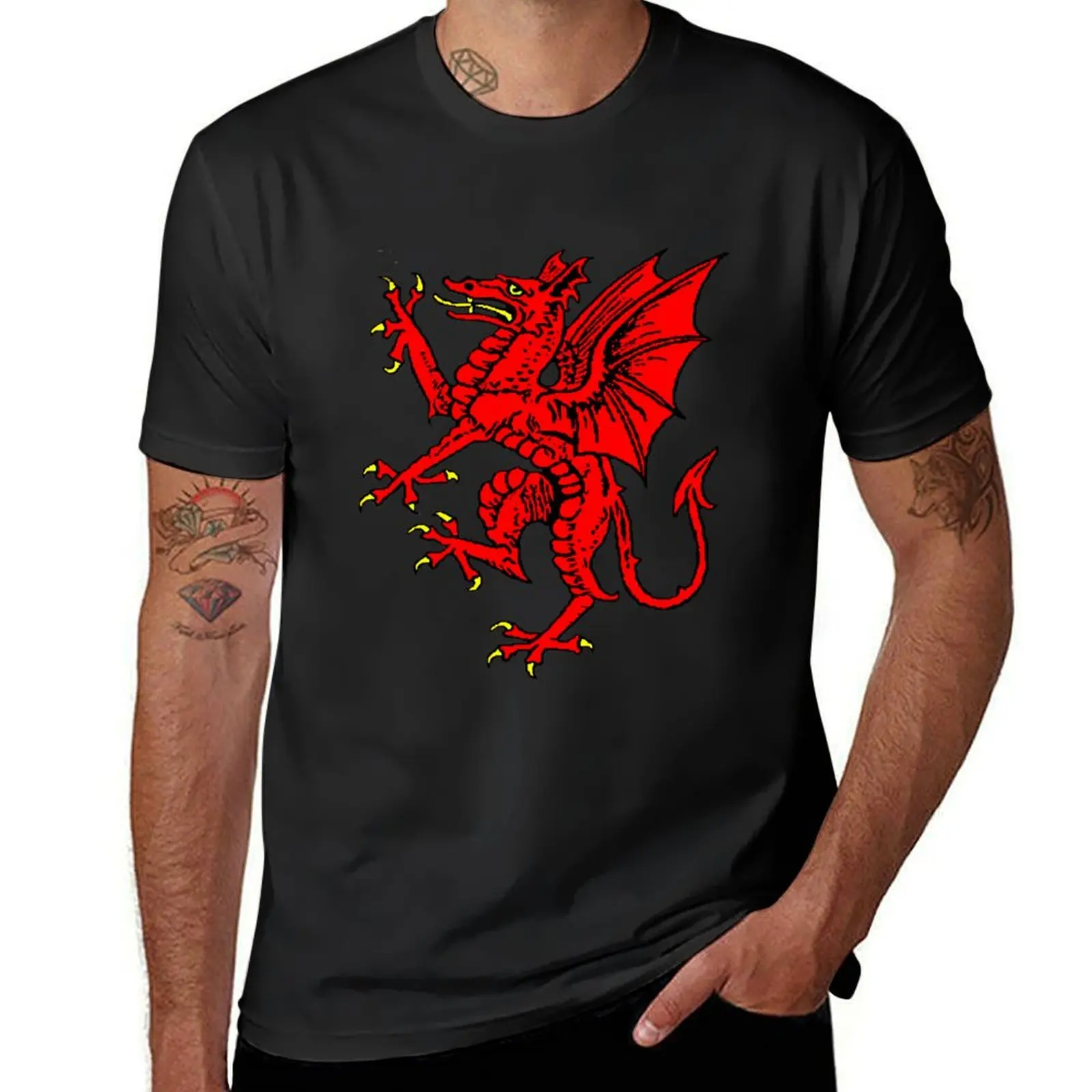 

Red Heraldic Dragon T-Shirt cute clothes sweat blanks fitted t shirts for men