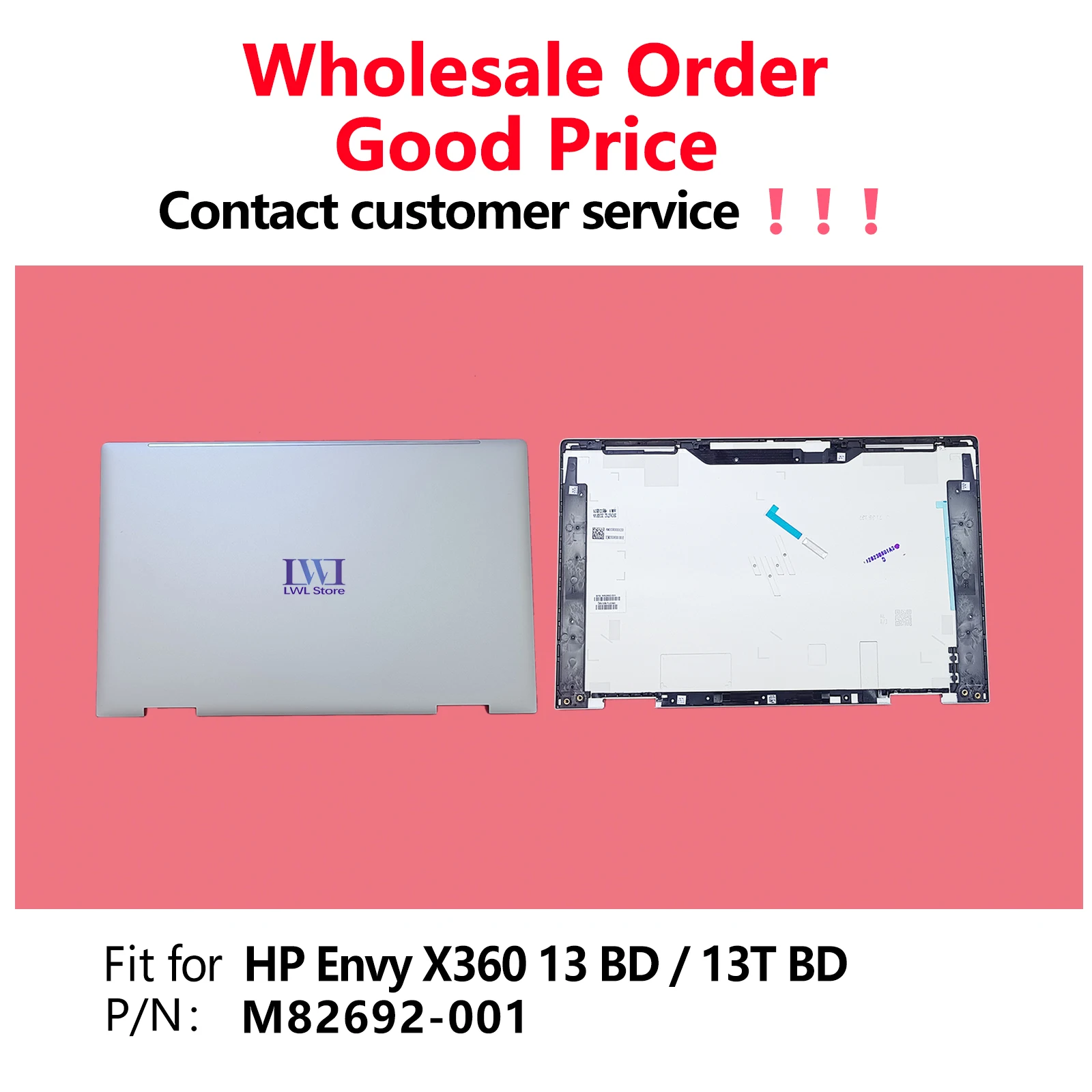 

(серебристый) новый для HP ENVY X360 13-BD 13M-BD задняя крышка ЖК-дисплея верхняя крышка задняя крышка M82692-001 13,3 дюйма