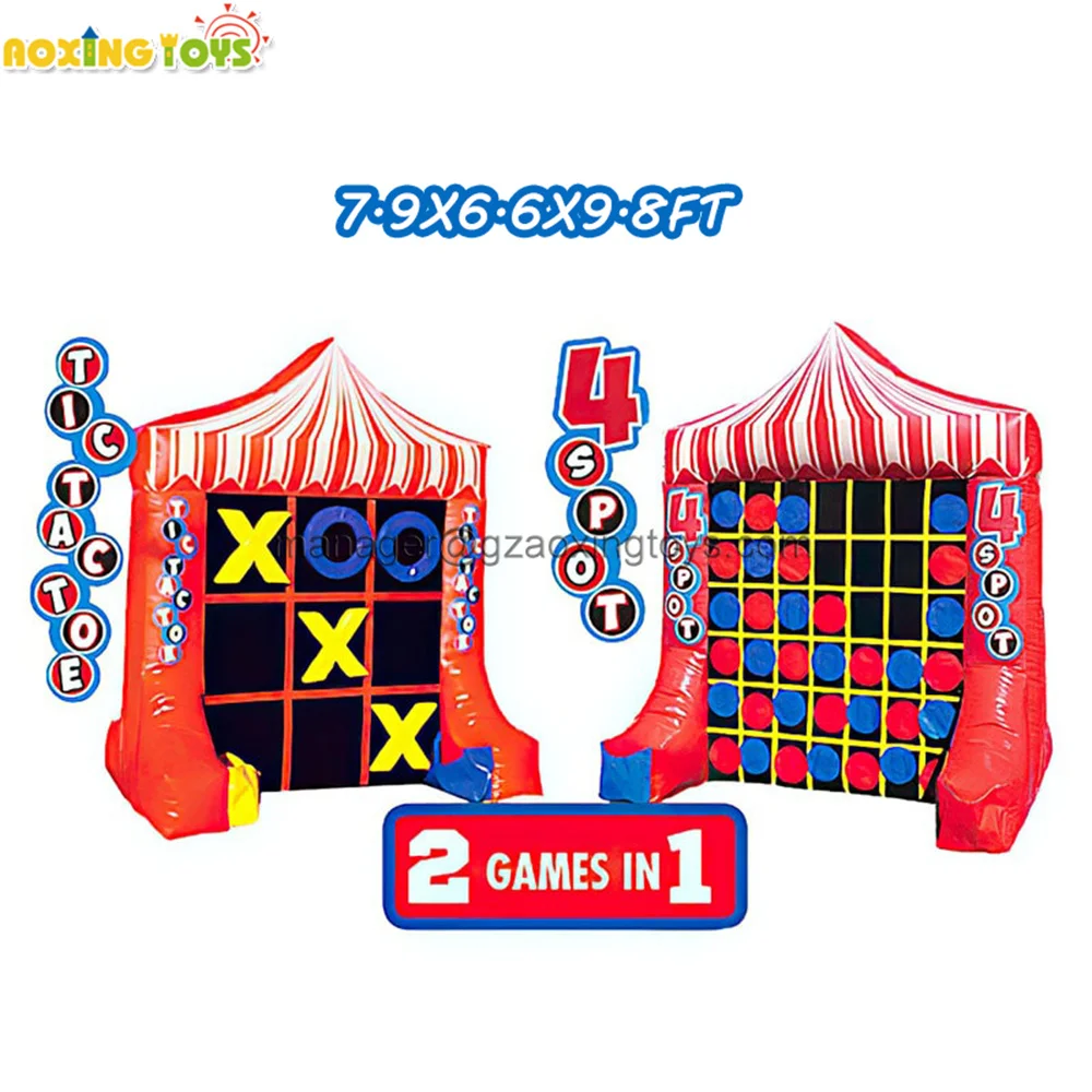 

Outdoor 2 IN 1Inflatable Giant Tic Tac Toe Connect 4 Games With Blower For Carnival Party Events Interactive Sport Activities