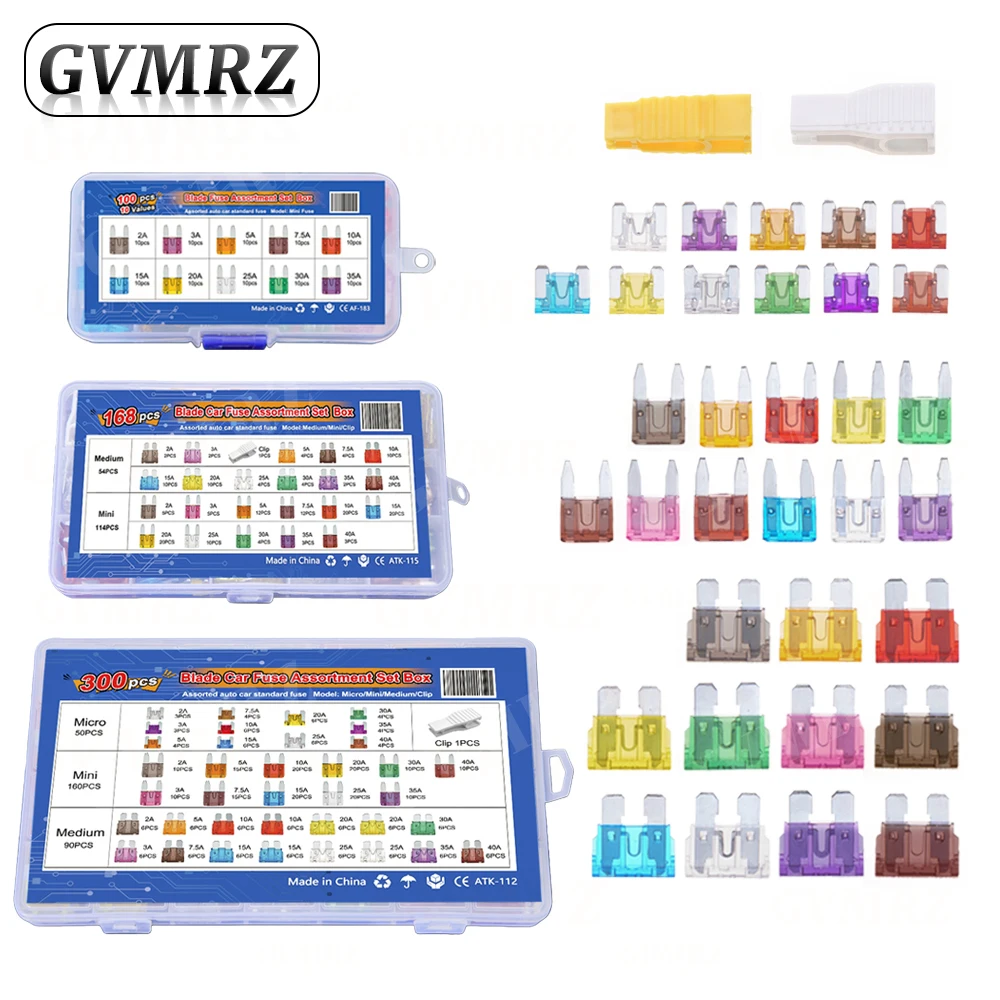 Car  Blade Fuse Kit Fuses Automatic Truck Blade The Fuse Insurance Insert Insurance of Xenon Piece Lights Auto Accessories box