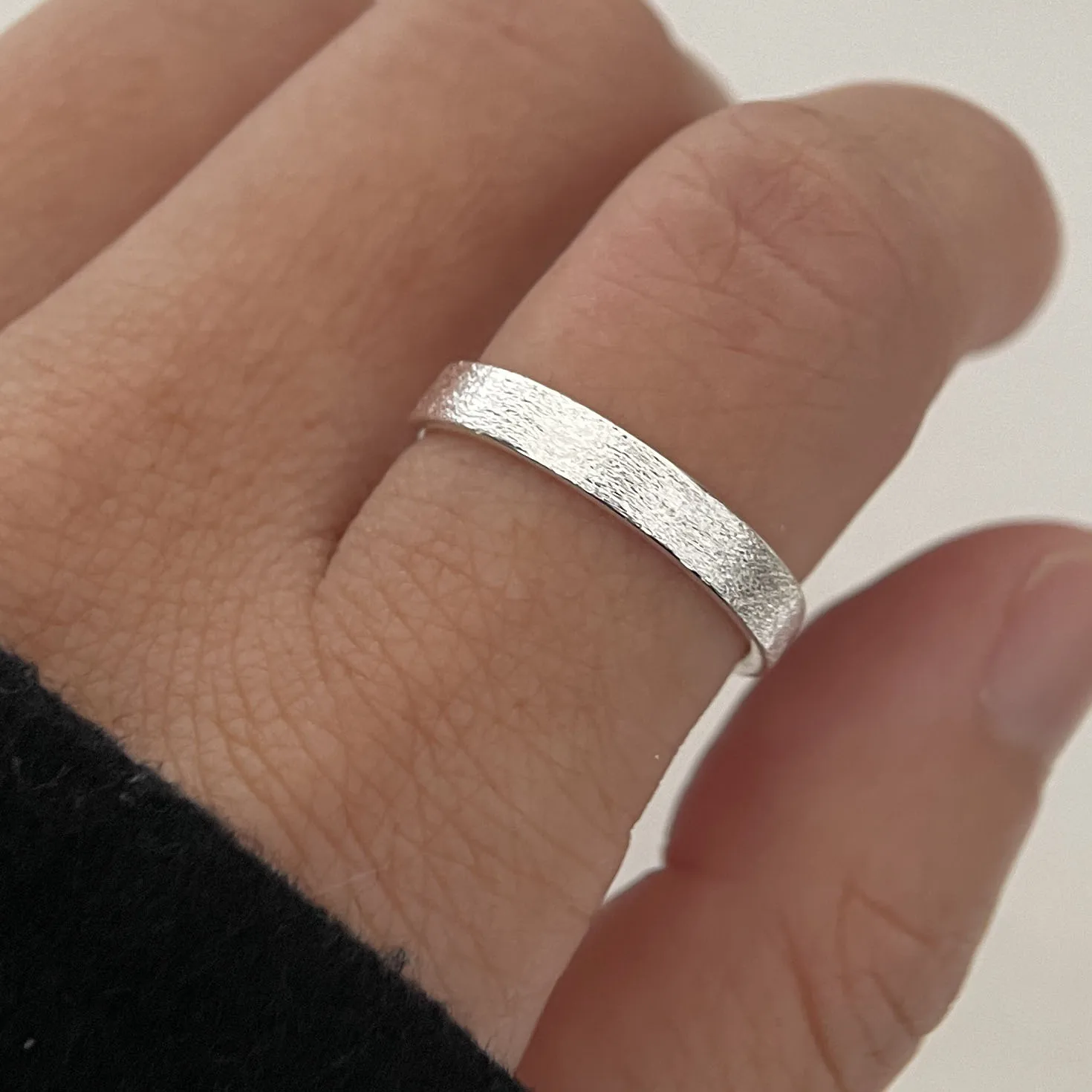 925 Sterling Silver Rings for Women Couple Minimalist Handmade Simple Interline Blue Ring Party Jewelry Gift Prevent Allergy