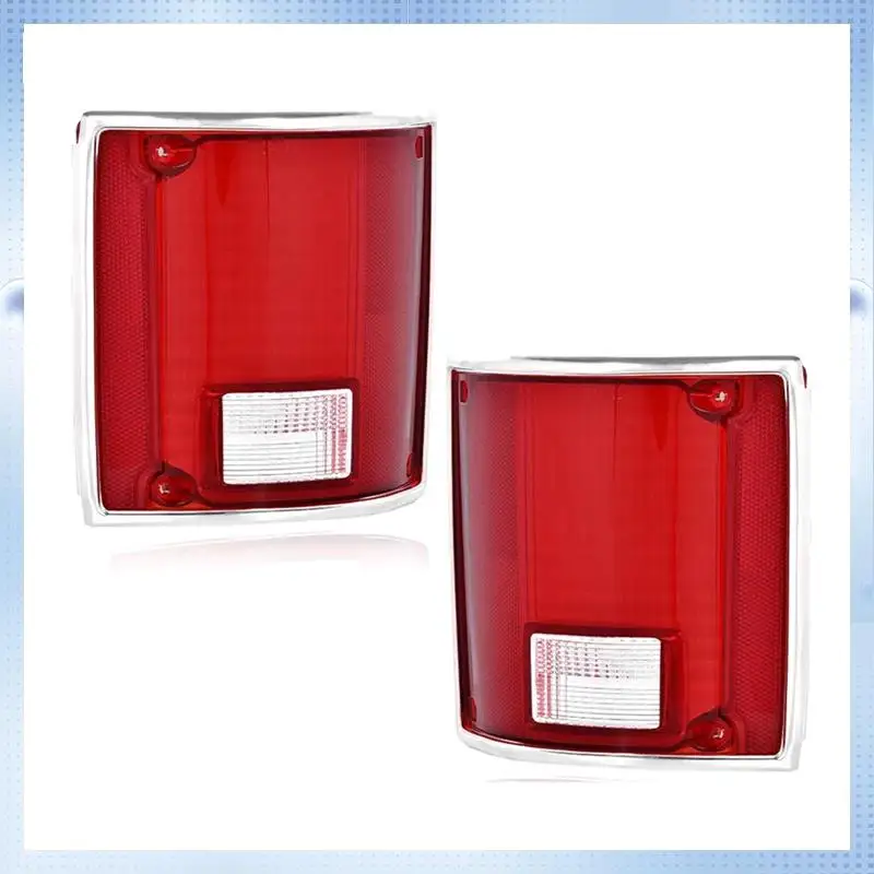 

NEW-For Chevy C10 K20 GMC Sierra 1973-91 1Pair Car Tail Lights Tail Lamps With Chrome Bezel GM2801122, GM2800122