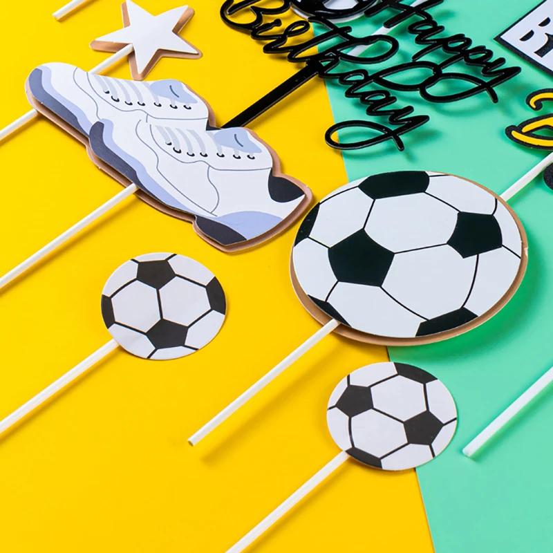 Baby bevorzugen Fußball Party Kuchen Topper Dekor für Fußball Ornamente Kuchen Dekoration