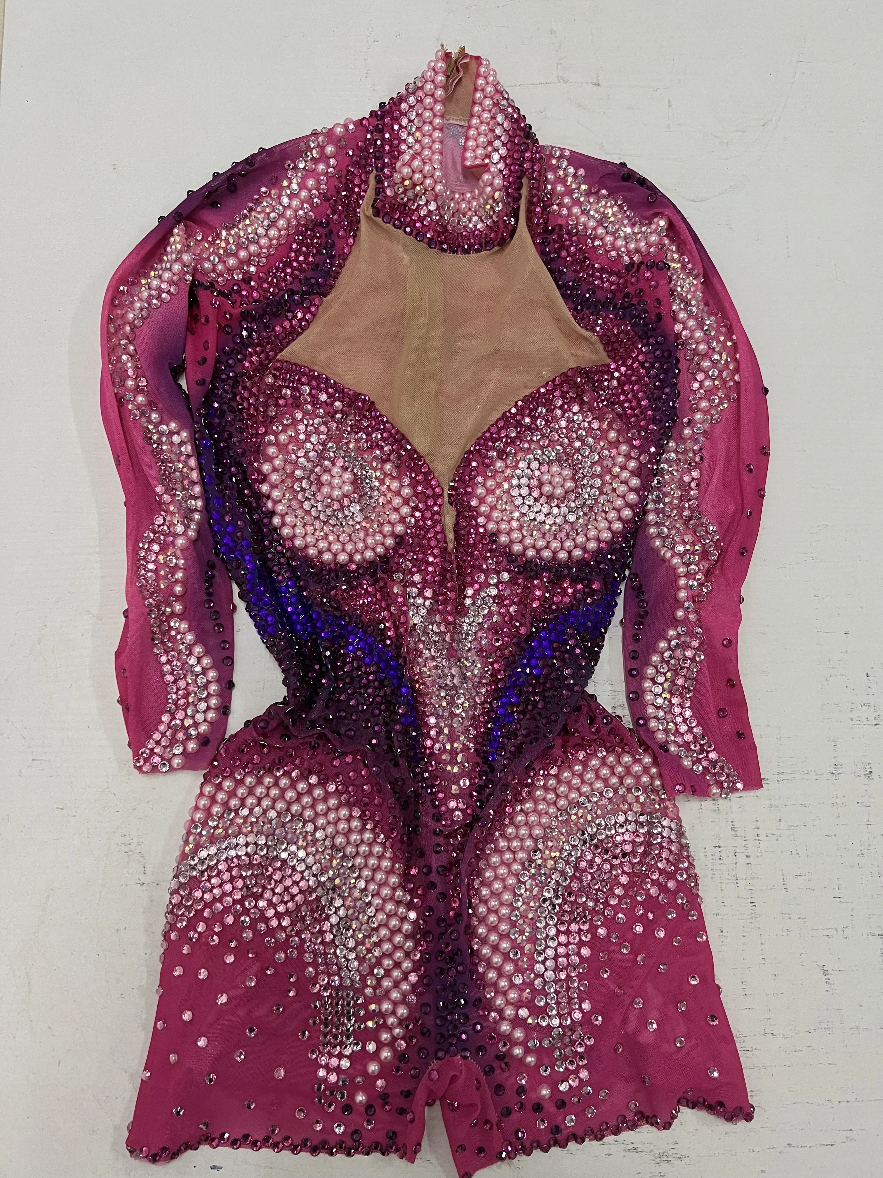 Sexy Rhinestones Rompers Stretch Evening Birthday  Colorful  Celebrate Jumpsuit Dance Performance Bodysuit Outfit Collection