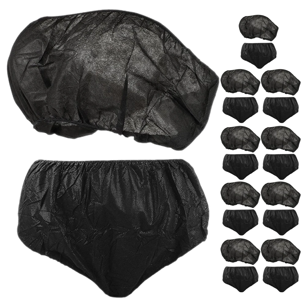 

10 set 10 Sets White Disposable Lingerie Non-woven Bras Underwear Briefs Panties for Women Sauna Travel Breathable Comfortable