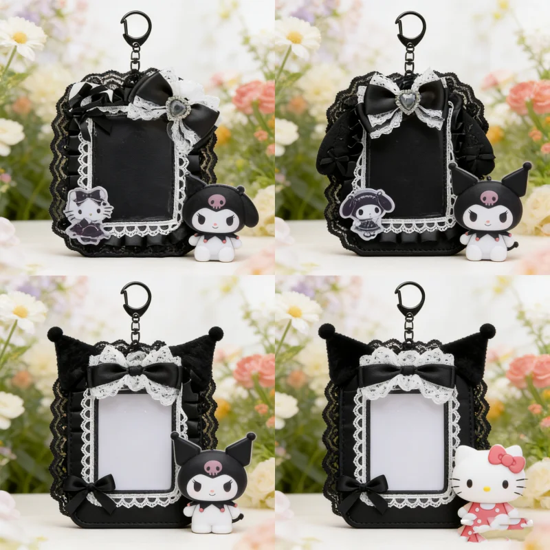 

Кошелек-картхолдер Hello Kitty, роскошный кошелек My Melody, брелоки, монетница с дизайном Kuromi Cinnamoroll, мультяшный кошелек для женщин