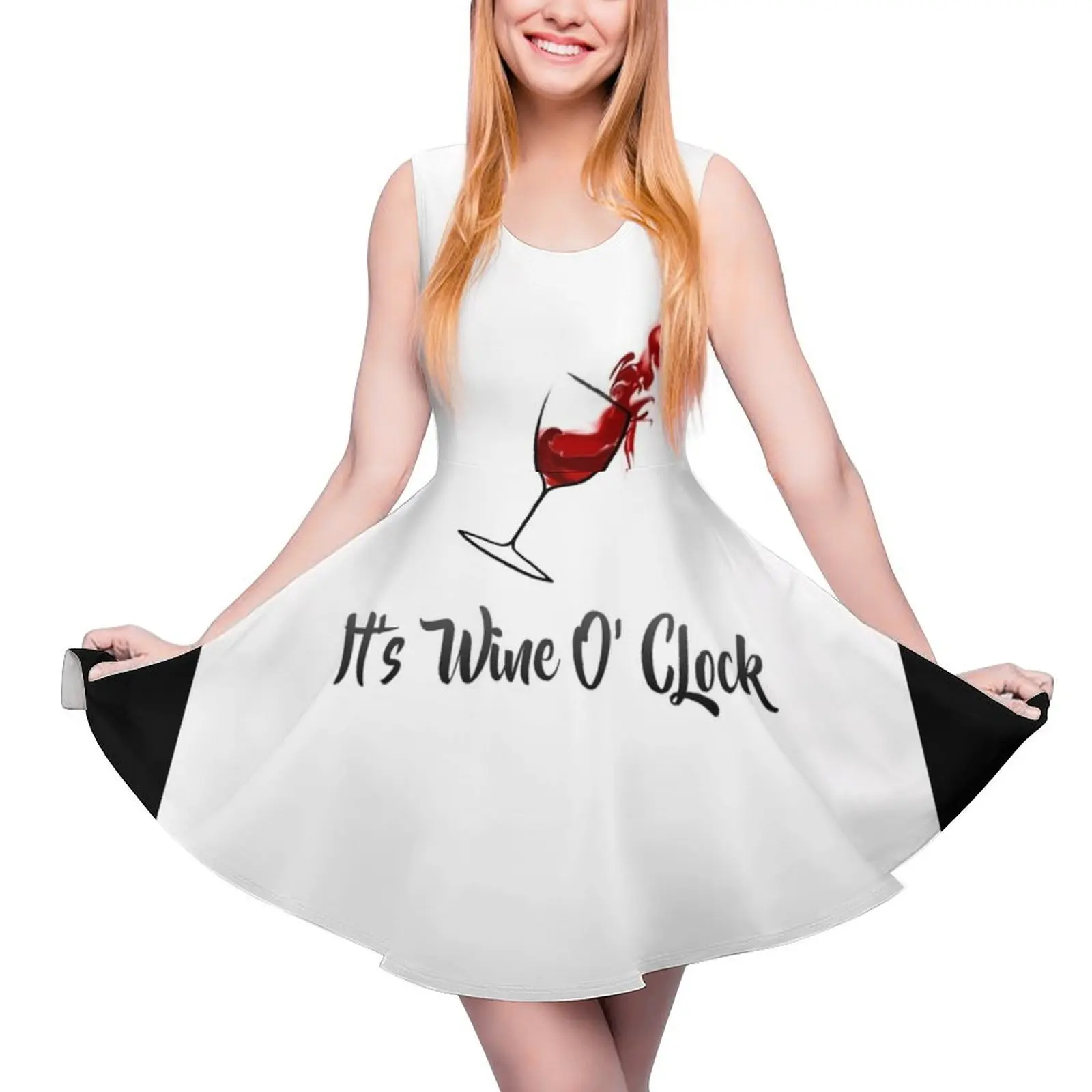 It"s Wine O"Clock! Sleeveless Dress luxury woman party dress sexy dress luxury woman evening