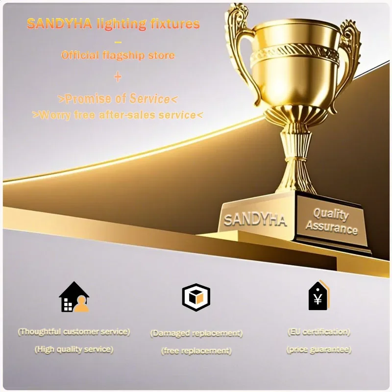 SANDYHA Modern Minimalist Ceiling Light LED Lamp Geometric Acrylic Shade for Bedroom Living Room Stylish Lighting Fixture