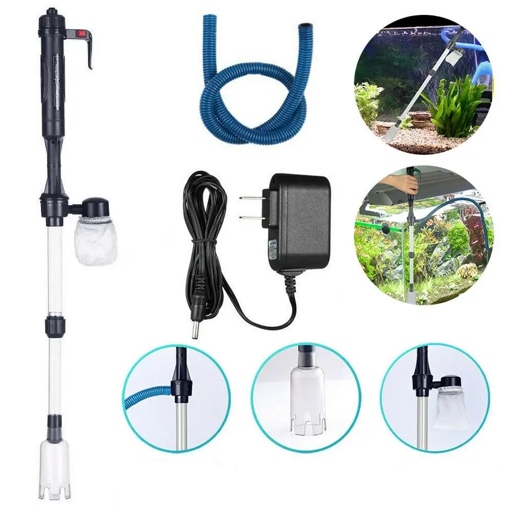 Electric Gravel Cleaner Aquarium Fish Tank Changing Water Waste Remover Vacuum Gravel Cleaner Tool Fish Tank Pipe Filters