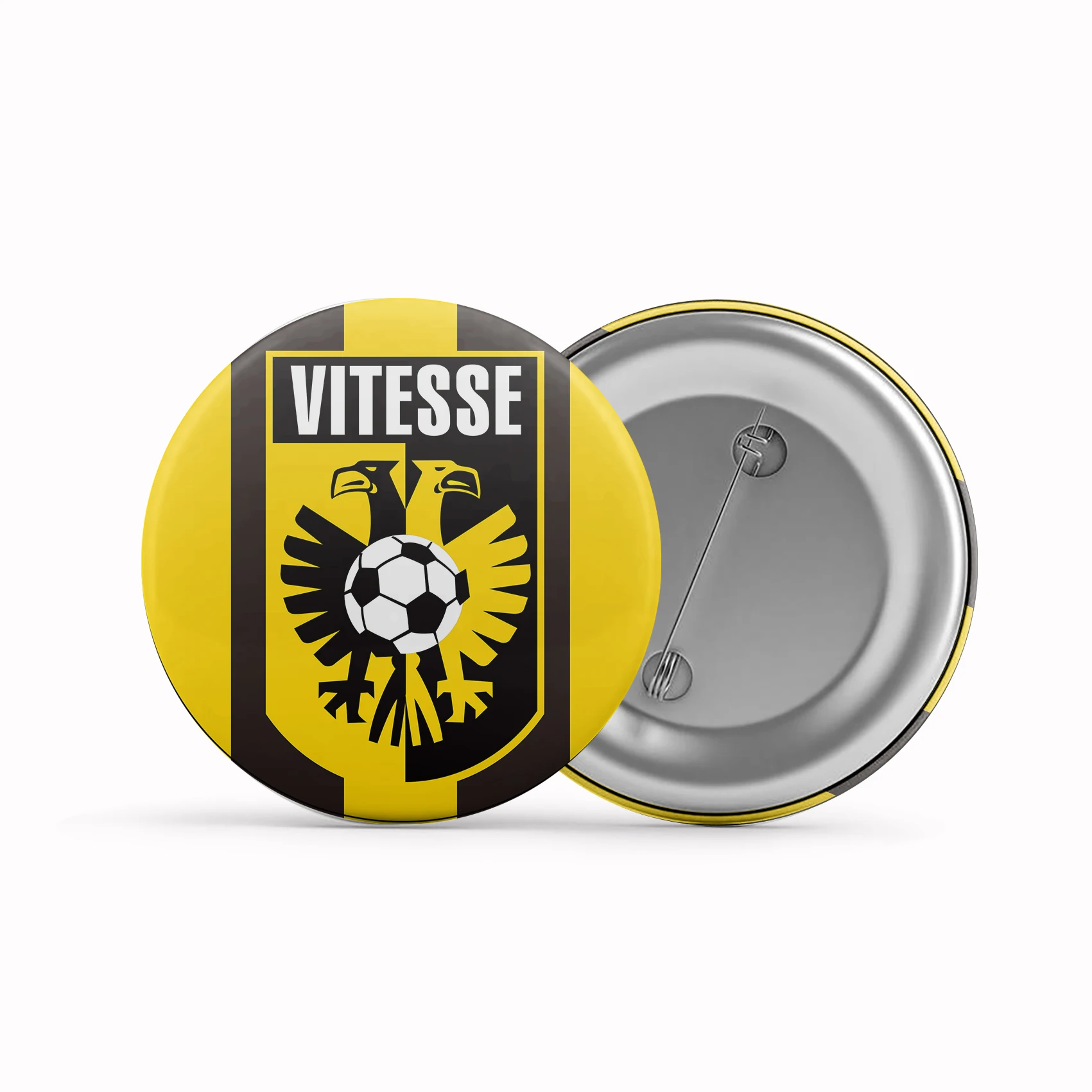Брошь ФК SBV Vitesse, значки 1,25 дюйма, 1,5 дюйма, 1,7 дюйма, 2,2 дюйма, логотип на заказ, аксессуары для рюкзака, Декор, подарки, искусственная кожа