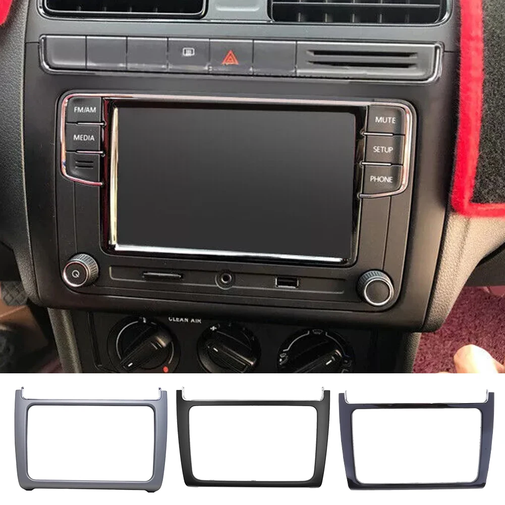 

2DIN Car Stereo Radio Fascia Panel Trim Frame Decoration For Mk5 2014-2017 Car Audio Dashboard Accessories