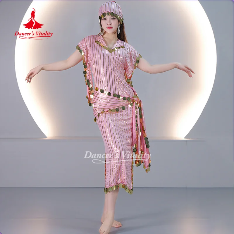أزياء الرقص الشرقي للنساء شابي بلدي صيدي أداء زي الكبار ممارسة الرقص الشرقي الزي حيوية الراقصة #4