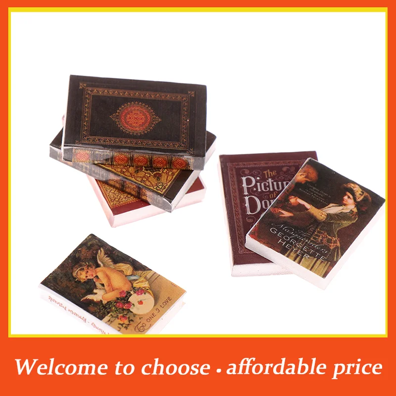 

**6Pcs/set Paper + Foam Notebook Doll House Furniture Decor 1/12 Dollhouse Miniature Book Model