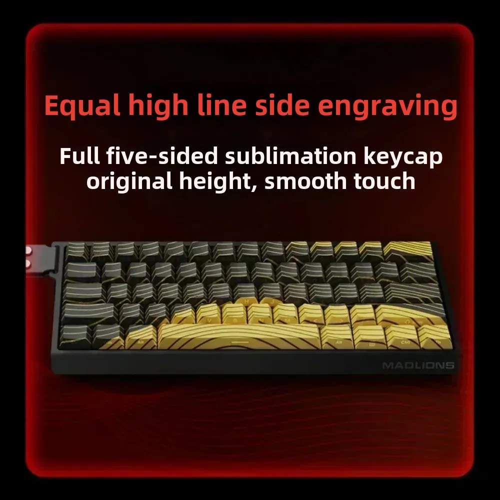 MADLIONS MAD 60/68HE Gaming Magnetic Switch Keyboard Wired Key Web Drive Custom 8K 61/68 Return RT Adjustable Keystroke Hot Swap