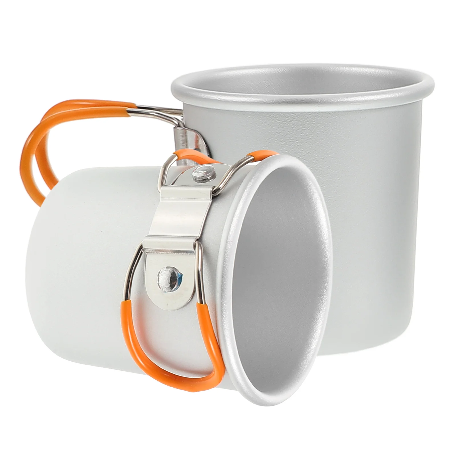 

2pcs Outdoor Folding Cup Aluminum Drinking Cups Portable Lightweight Camping Coffee Mug Travel Collapsible Water Picnic Alloy