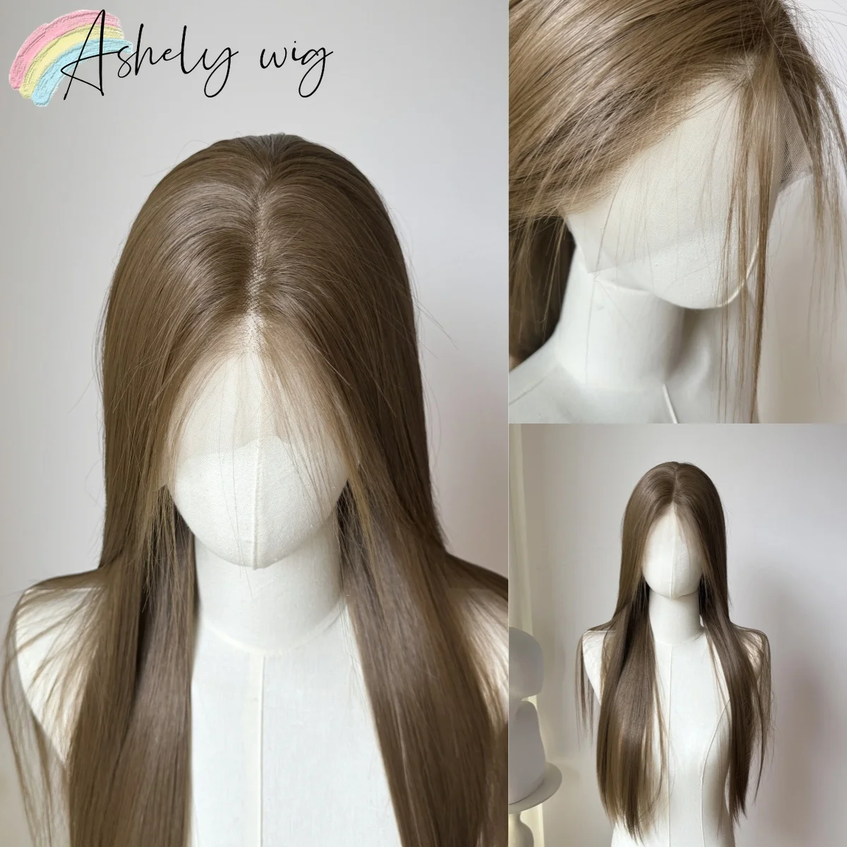 SNQP Braune Perücke, 13 x 4 Lace-Front-Perücke für Frauen, langes glattes Haar, hochwertige hitzebeständige synthetische Perücken für den täglichen Gebrauch, Cosplay 가 8